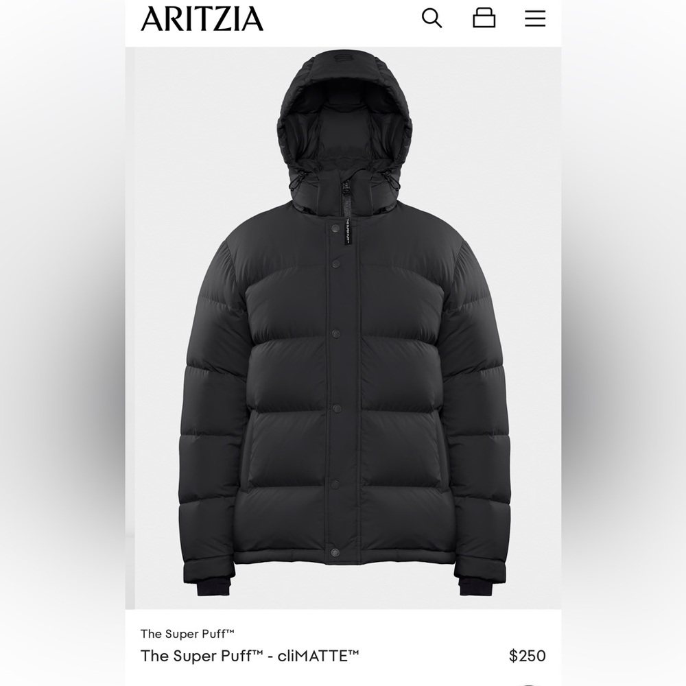 Aritzia TNA Super Puff CliMATTE Premium Down Puffer Jacket Winter Snow Jacket